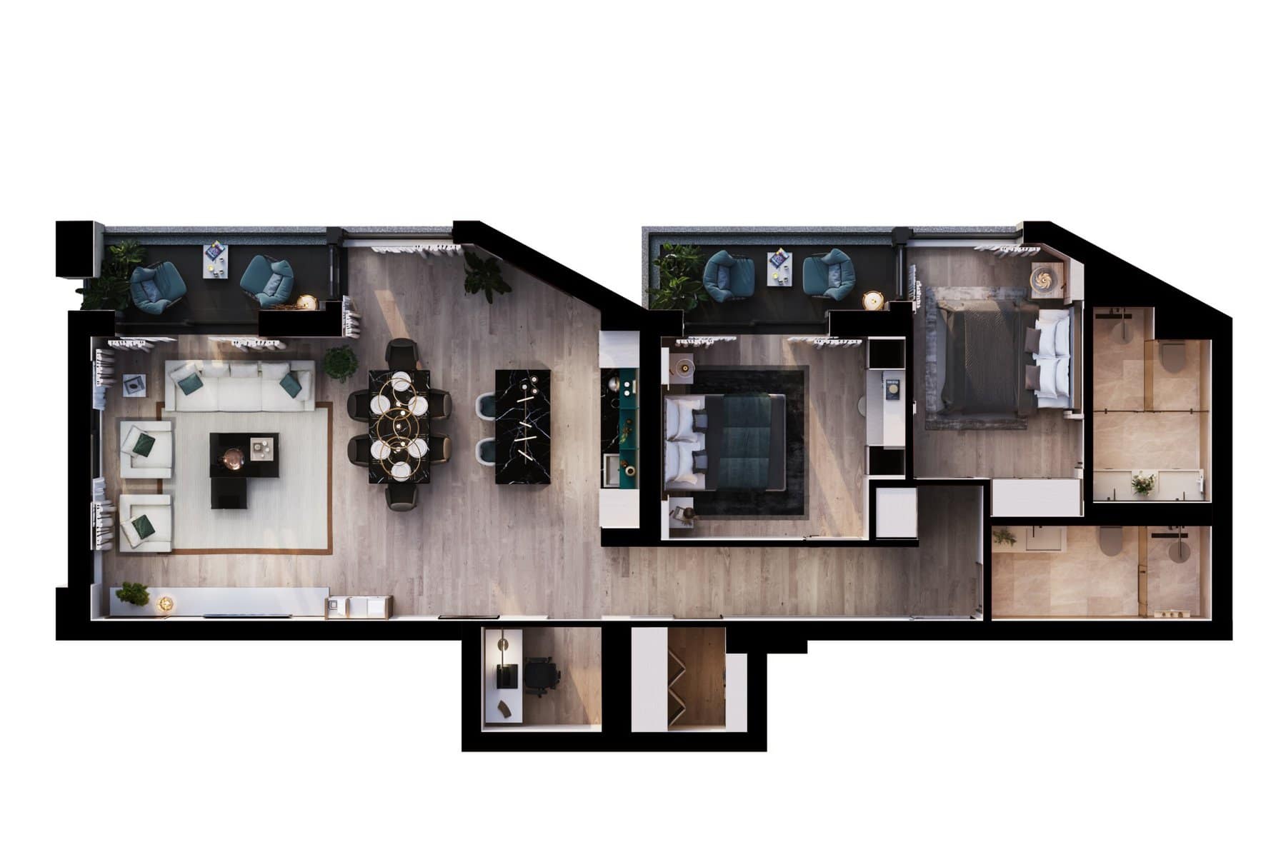Luxurious two-bedroom apartment within the Tivat&Residences complex (15)