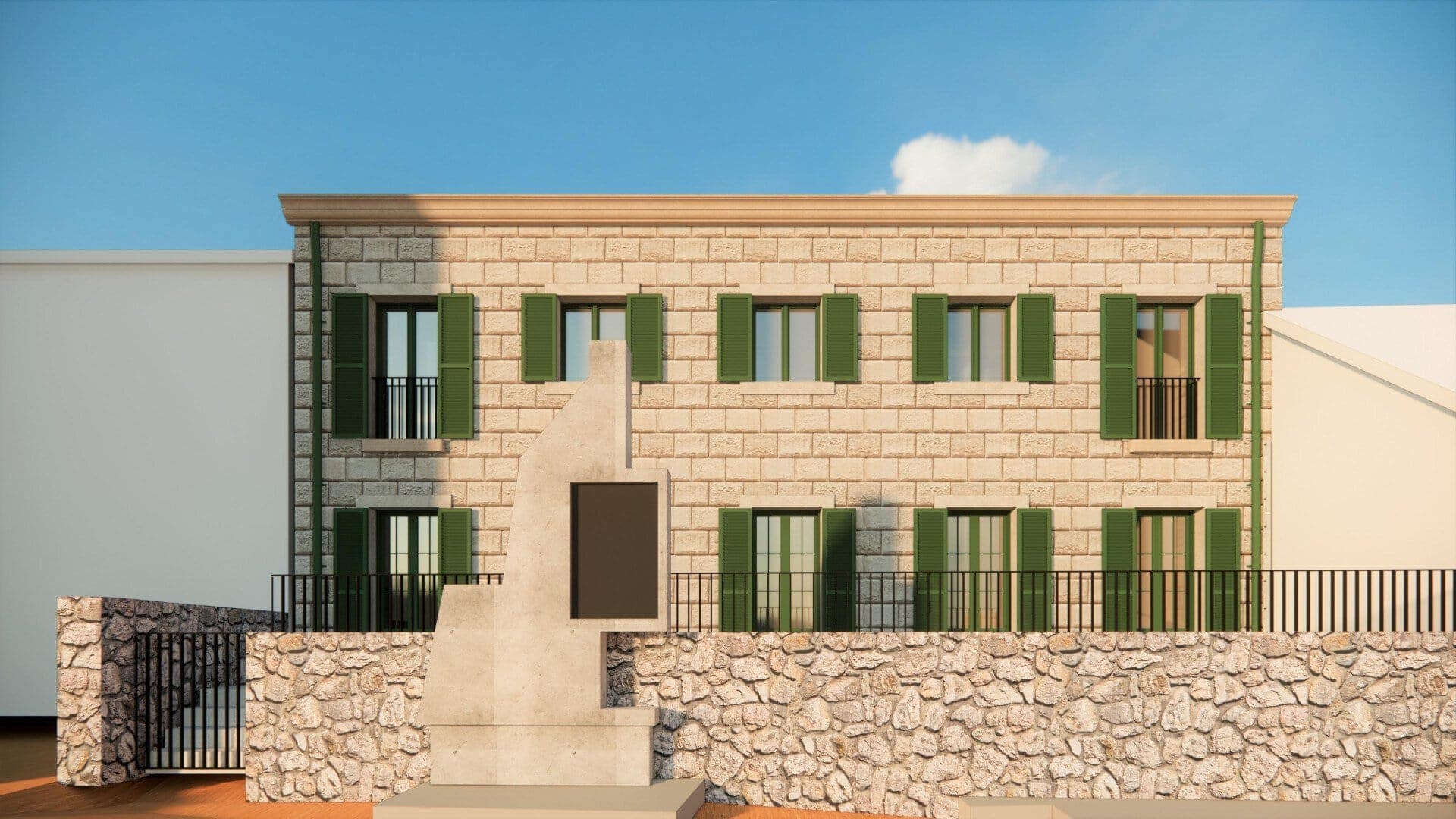Urbanized land with a project for a stone villa on the first line to the sea, Donja Lastva (9)