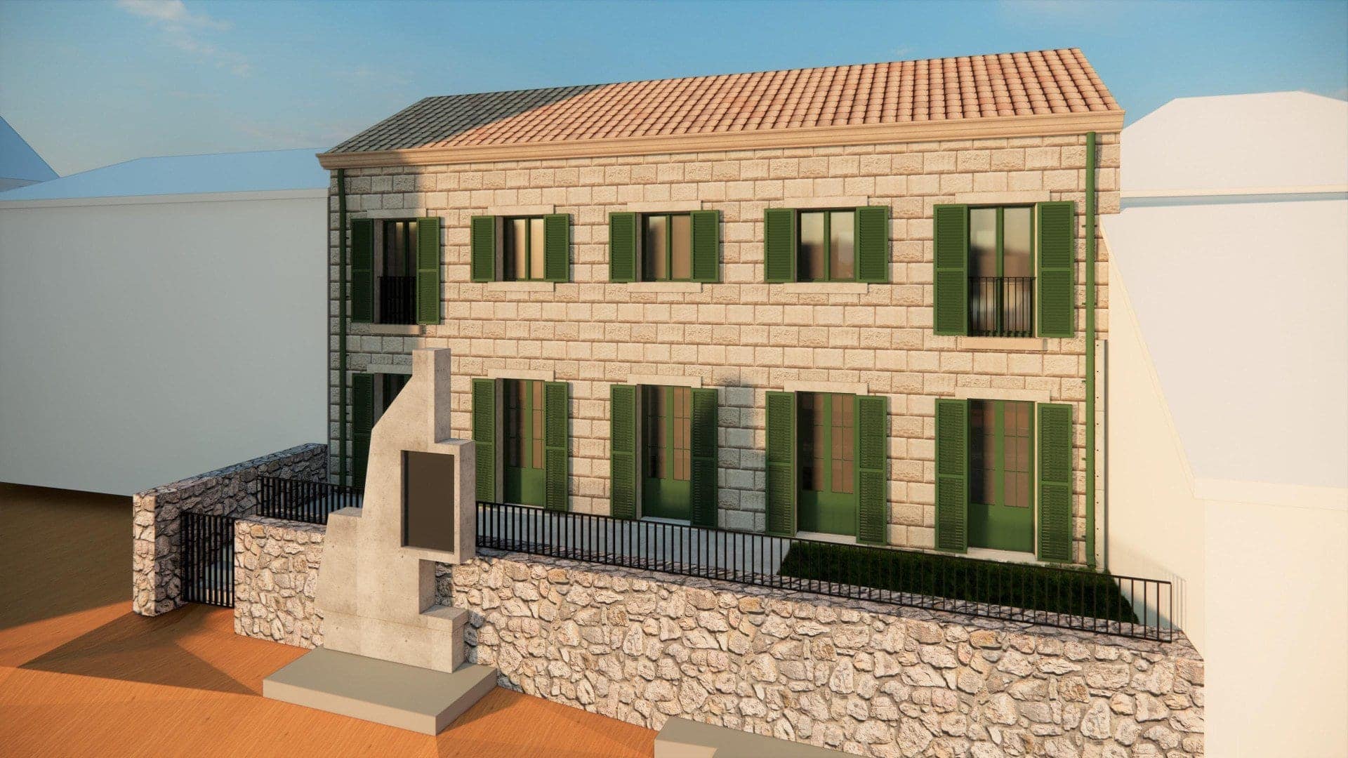 Urbanized land with a project for a stone villa on the first line to the sea, Donja Lastva (10)