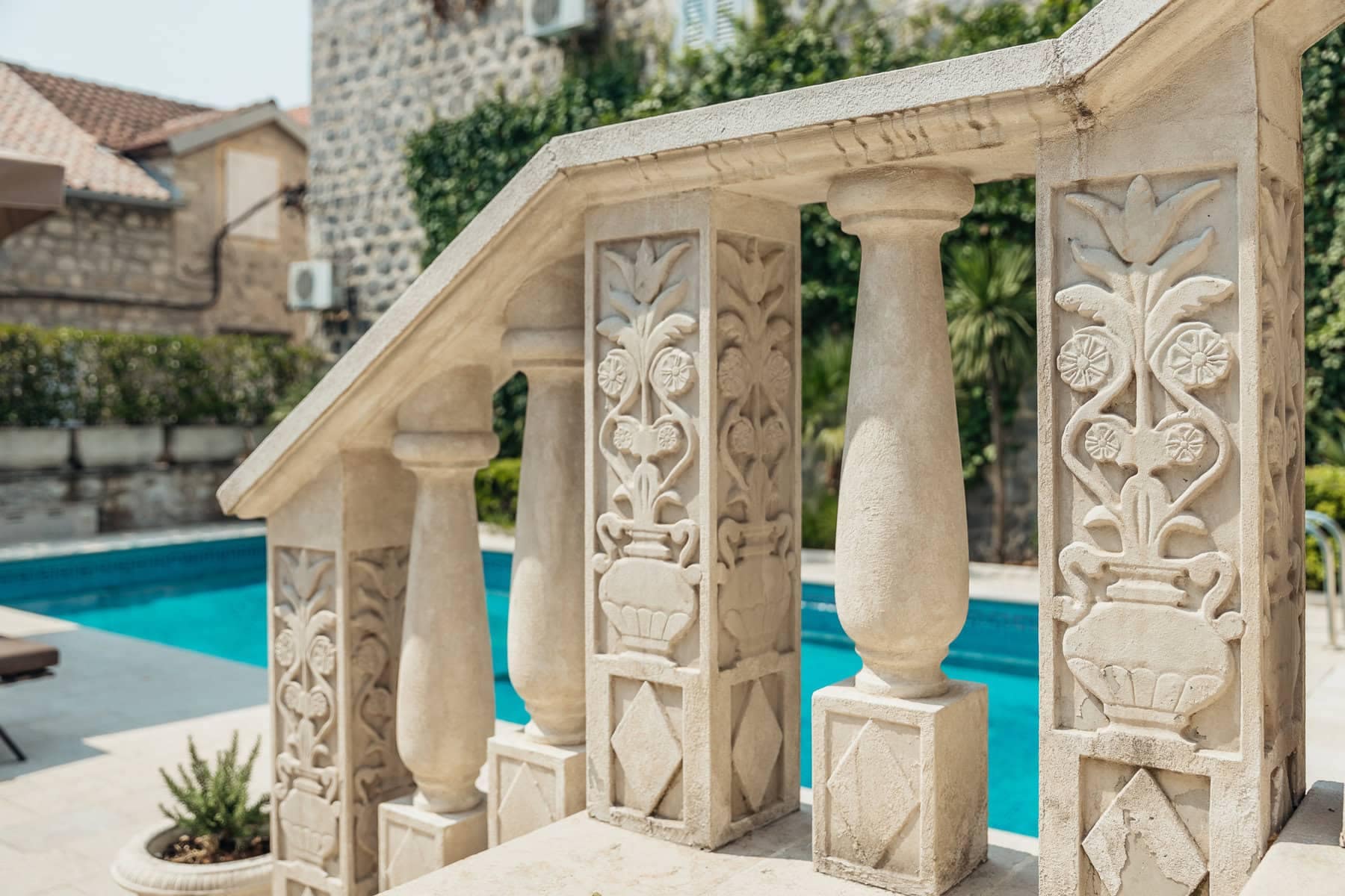 Unique stone villa in classic Mediterranean style Perast, Kotor (34)