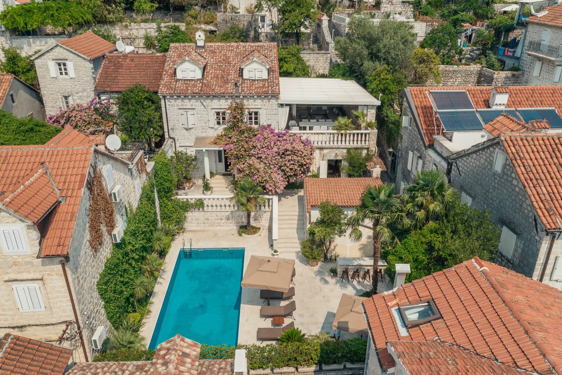 Unique stone villa in classic Mediterranean style Perast, Kotor (48)