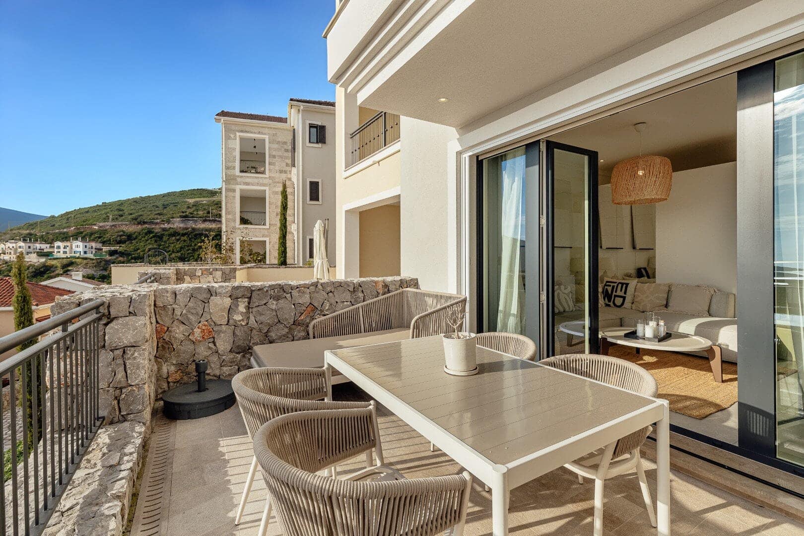 Furnished  Apartment in Lustica Bay Marina,with an open sea view (13)