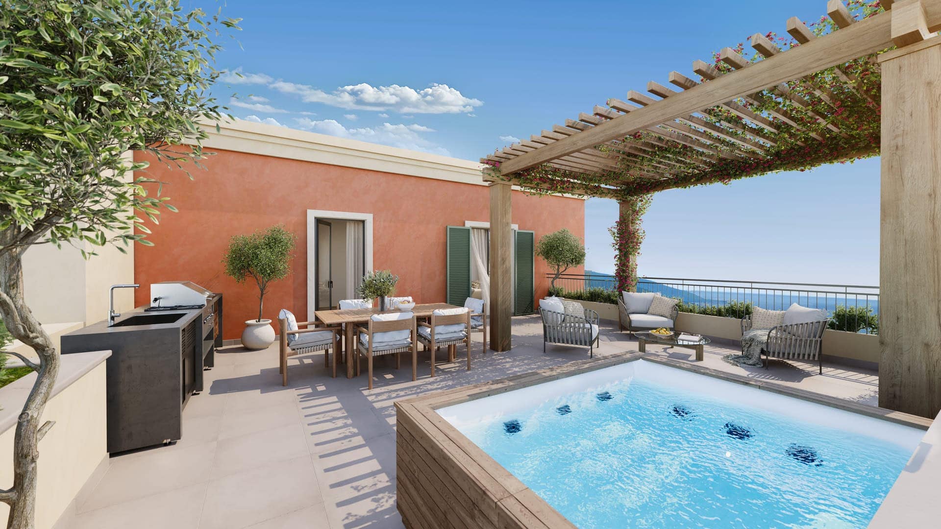 Two Bedroom Sea view Apartment – Lustica Bay, Marina Village (9)