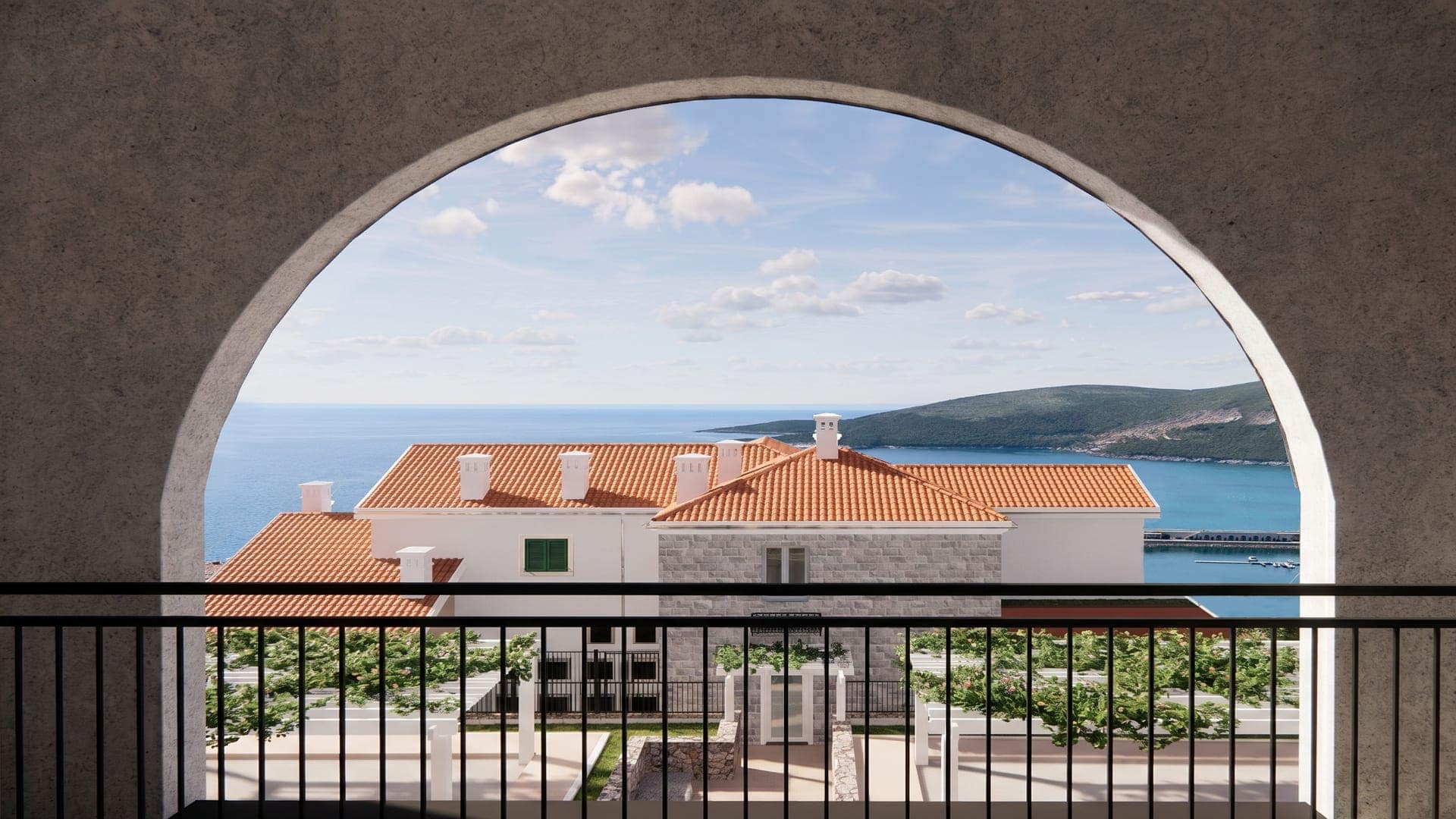 Modern One Bedroom Duplex – Lustica Bay, Marina Village (6)