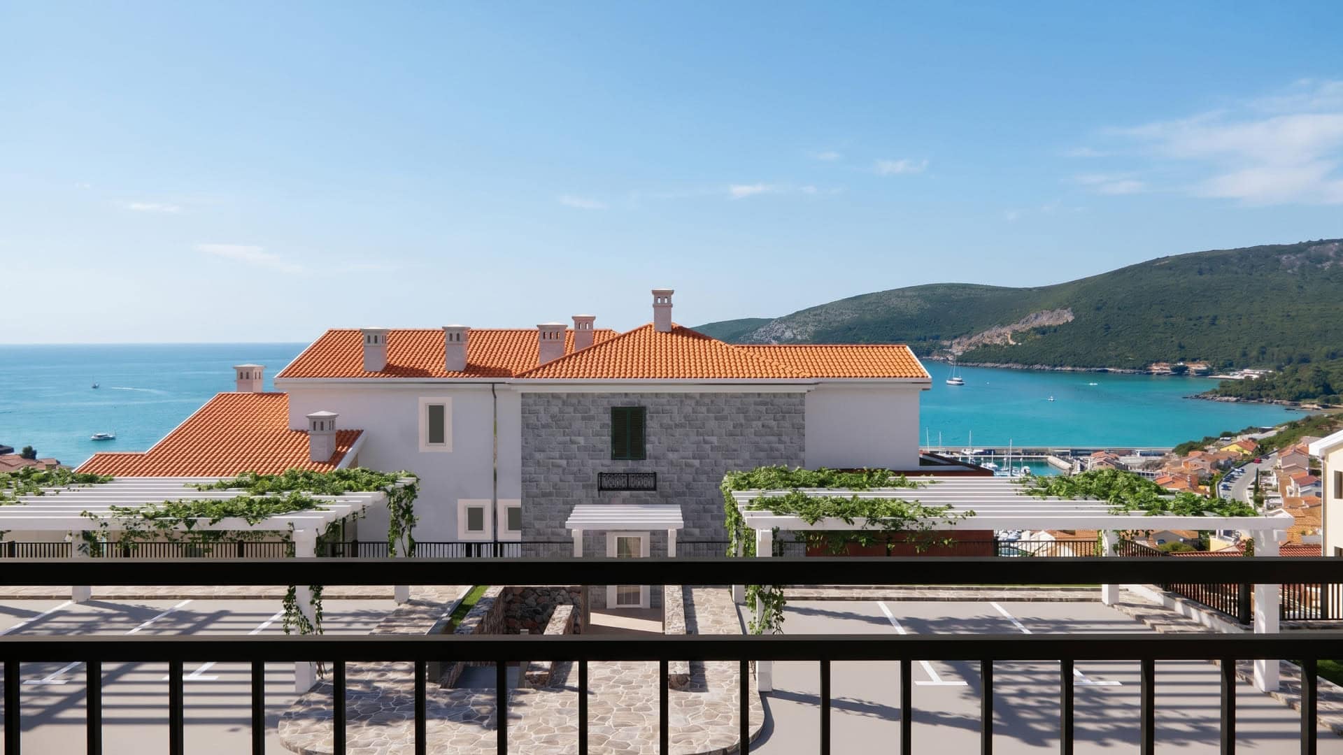 Modern One Bedroom Duplex – Lustica Bay, Marina Village (7)