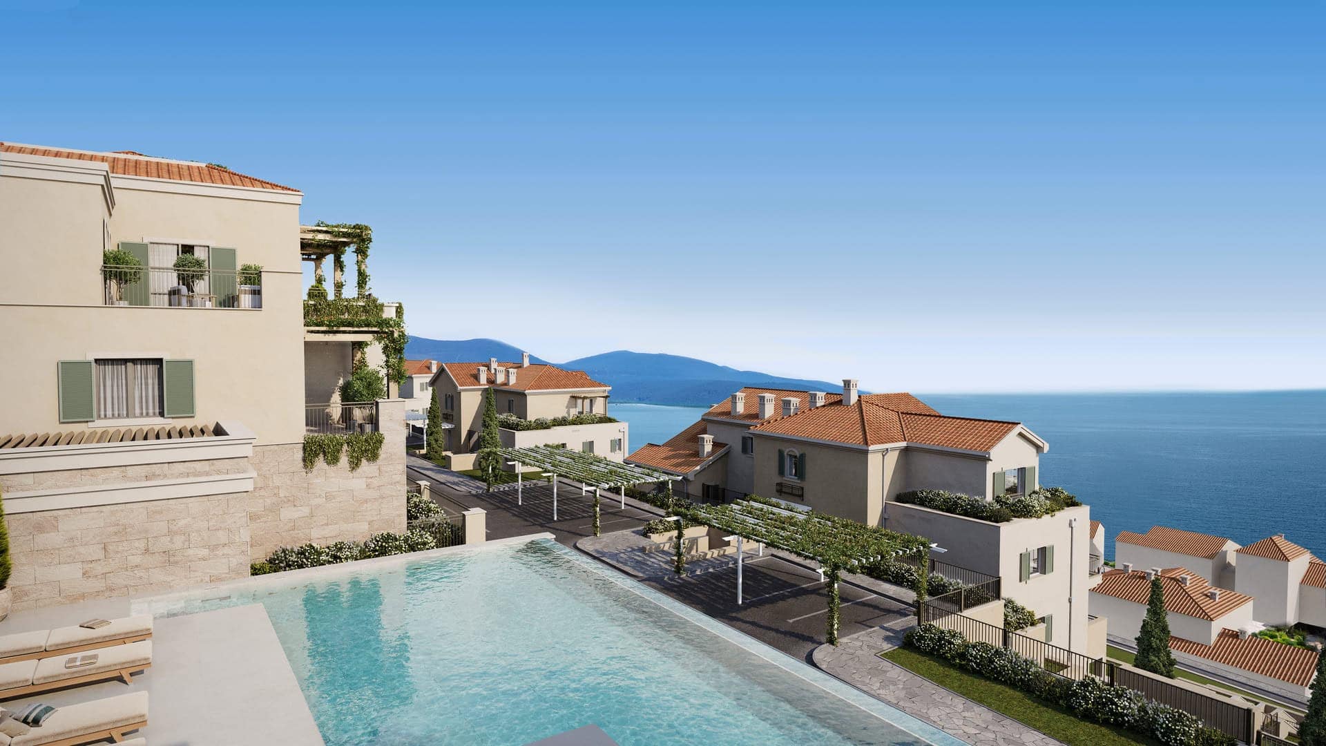 Modern One Bedroom Duplex – Lustica Bay, Marina Village (9)