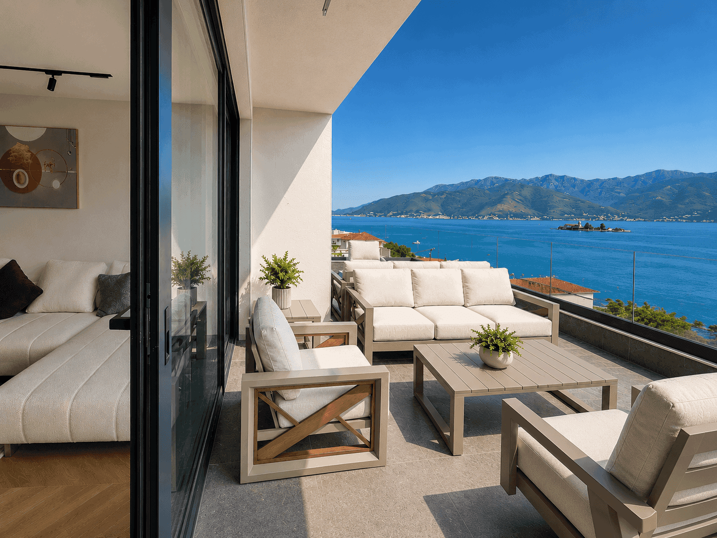 Modern One-Bedroom Apartment with Panoramic Sea Views, Durasevici, Tivat (10)