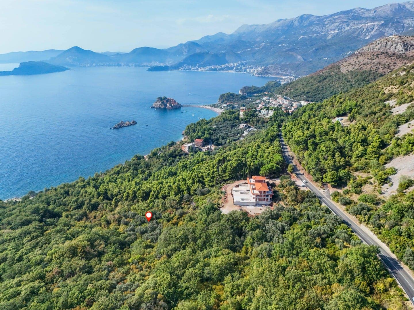 Urbanised Land for Villa Development, Sveti Stefan, Budva · Sveti Stefan