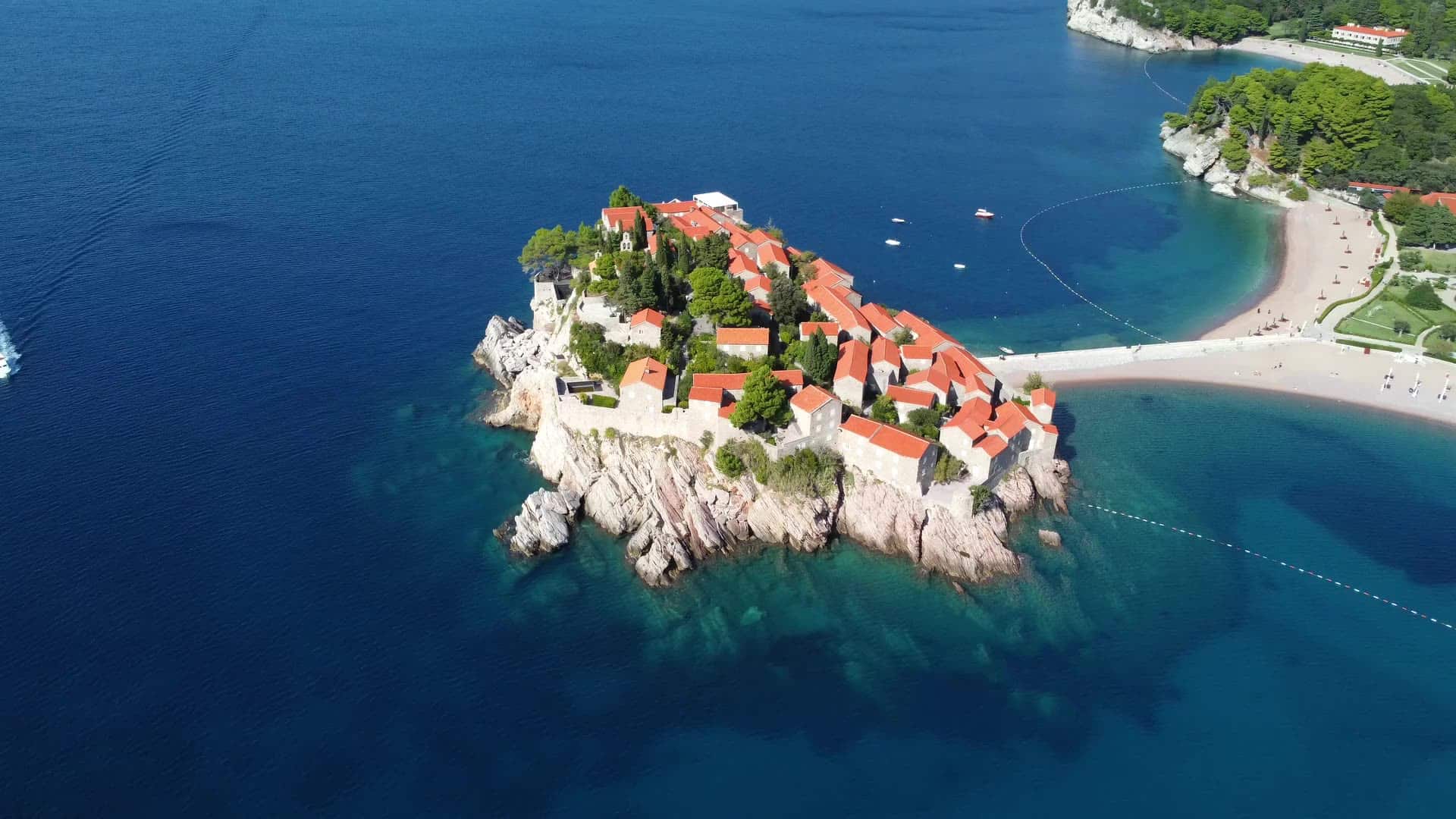 The Sveti Stefan islet on the Budva riviera, Montenegro