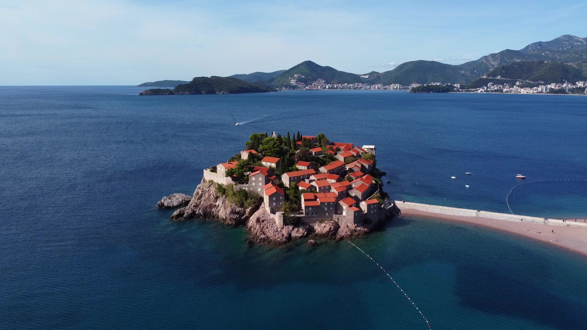 The Sveti Stefan islet on the Budva riviera, Montenegro