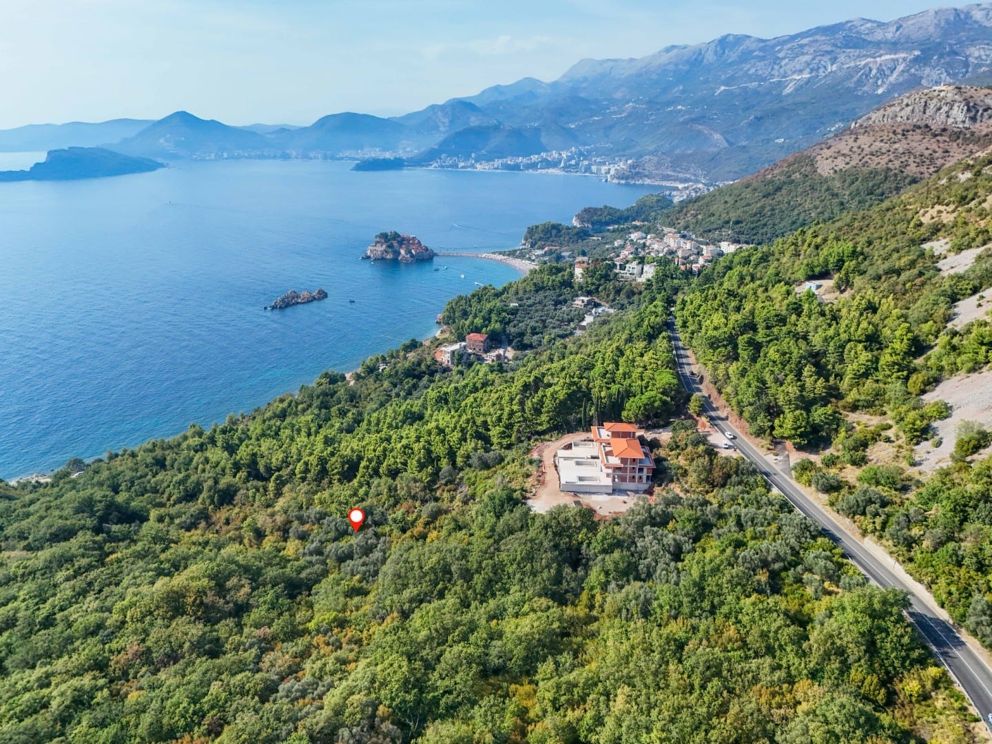 Urbanised Land for Villa Development, Sveti Stefan, Budva · Sveti Stefan