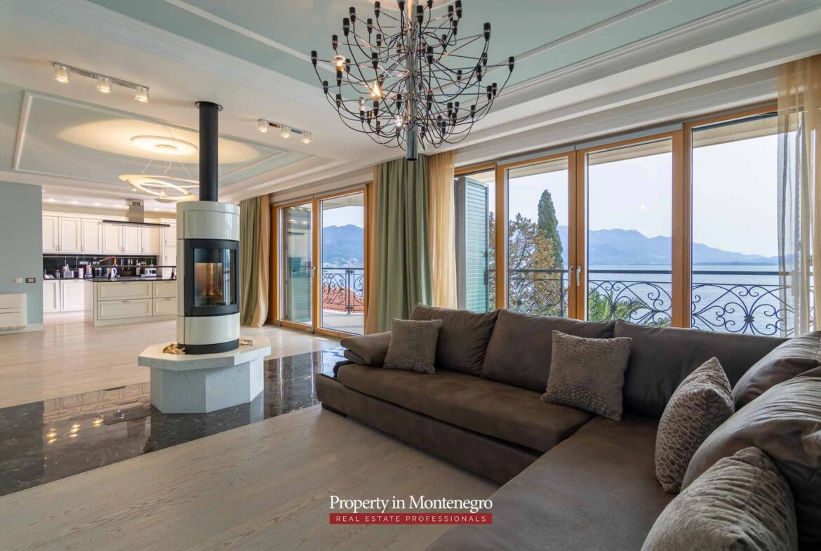 Luxury waterfront villa for sale in Kotor Bay
