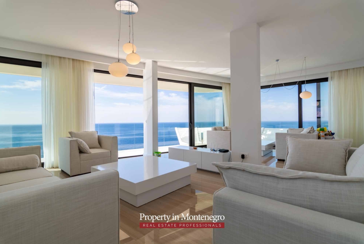 First line luxury villa for sale in Budva Riviera