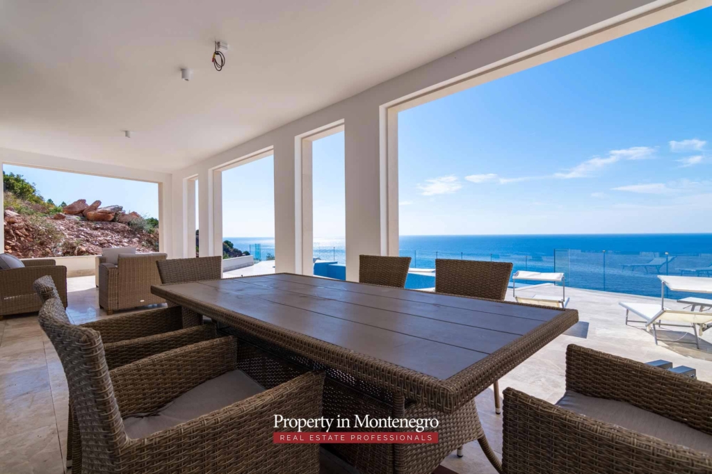 First line luxury villa for sale in Budva Riviera