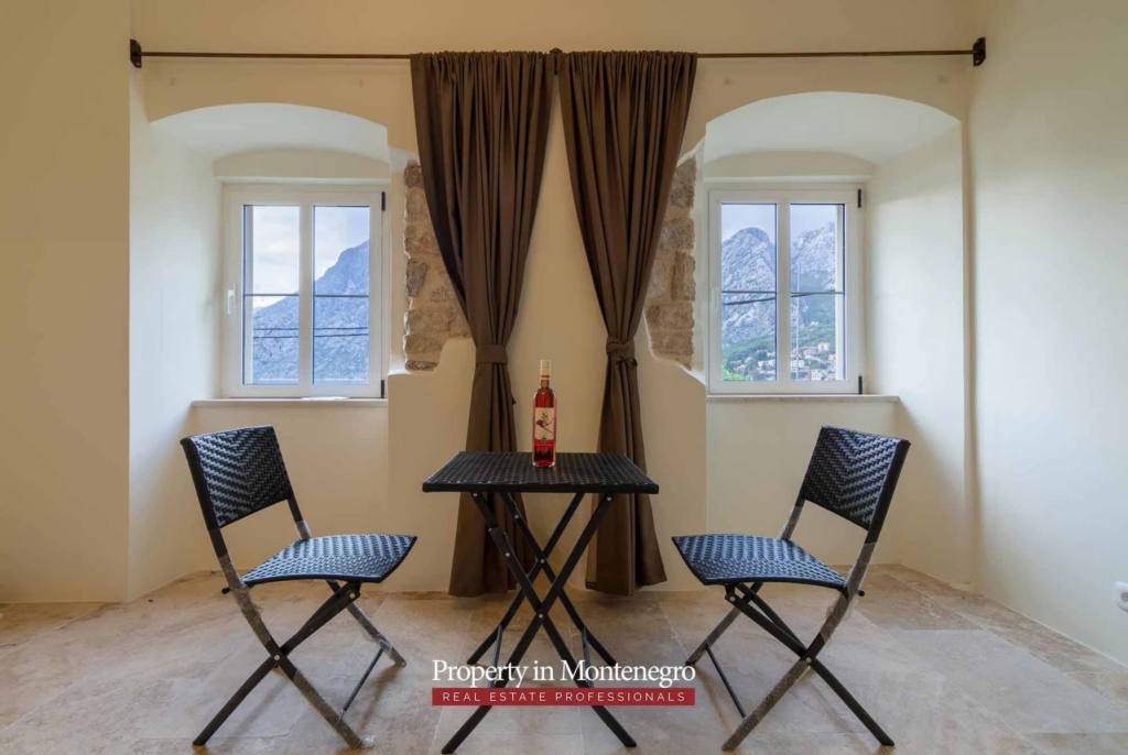 Seafront stone house for sale in Kotor Bay