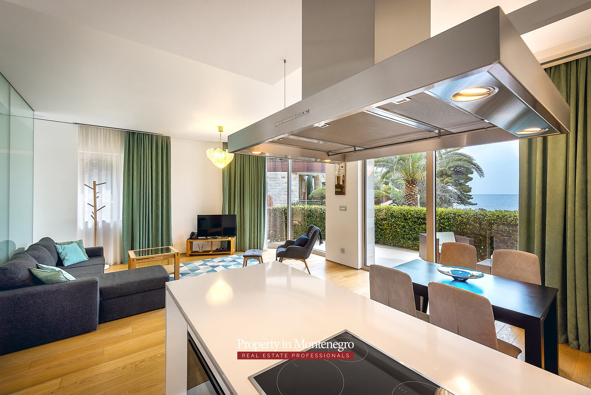 Luxury beachfront apartment for sale in Budva Riviera