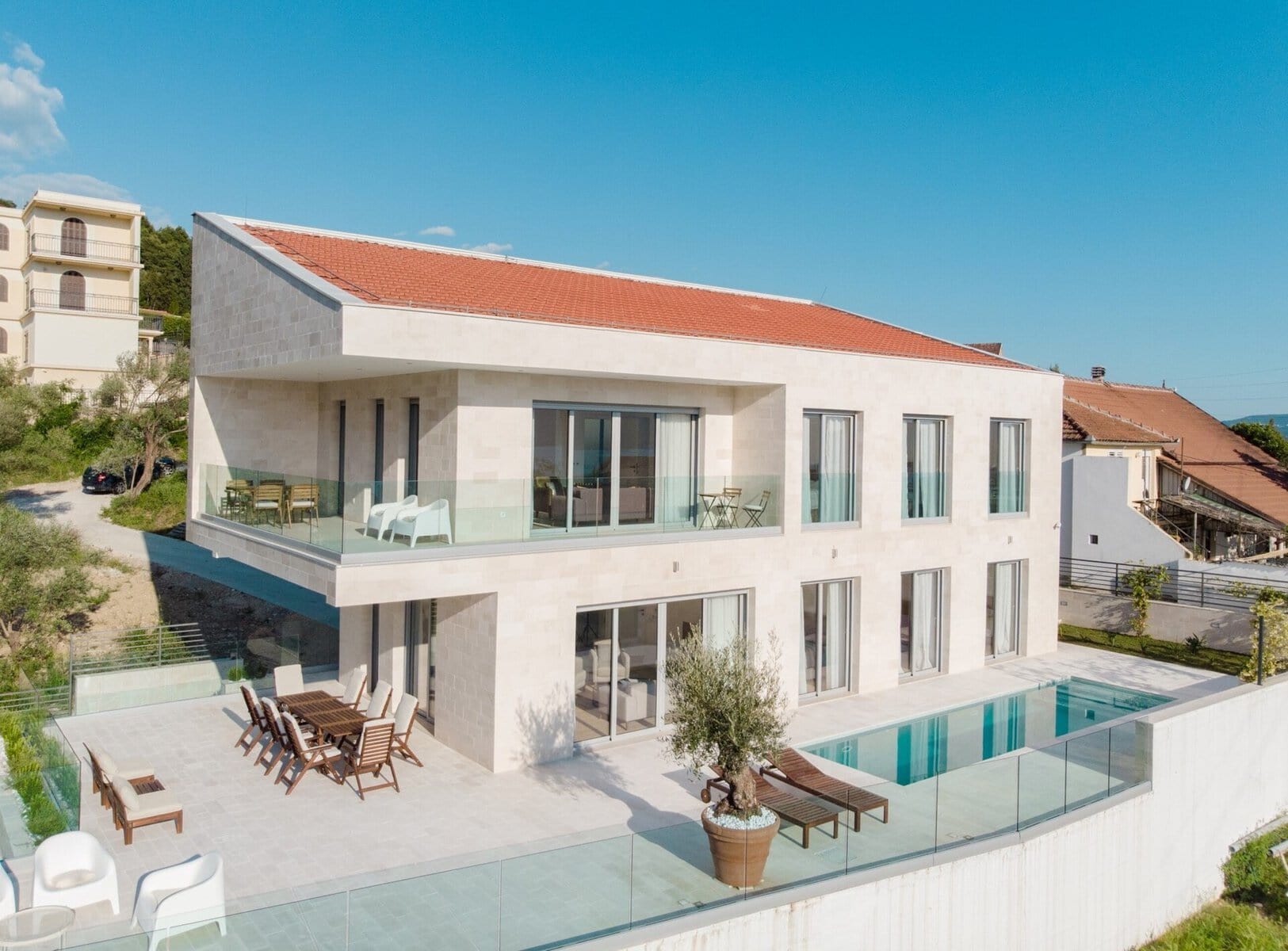 1 Tivat Marici villa with six bedrooms and a swimming pool with a panoramic view of the sea min