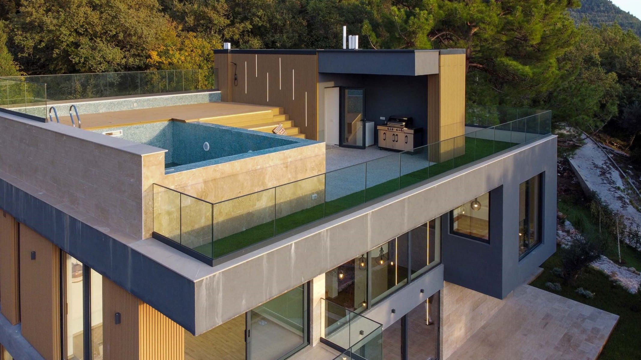 2.3. Kotor Kavac – a contemporary family villa with a swimming pool and a panoramic view of the Tivat Bay min