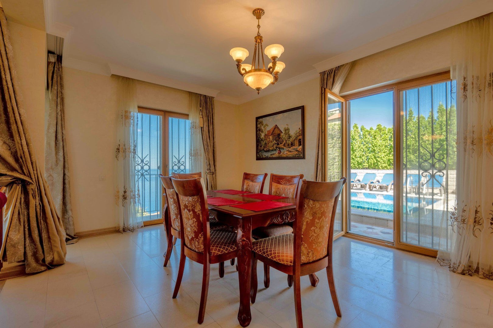 14 renovated stone villa with a pool and garage