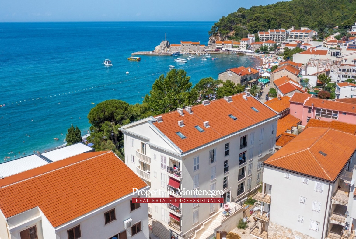 1 one bedroom seafront apartment in Petrovac