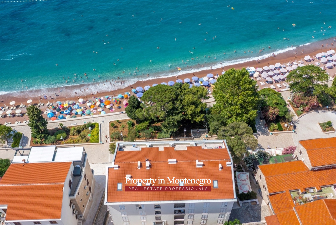 3 one bedroom seafront apartment in Petrovac