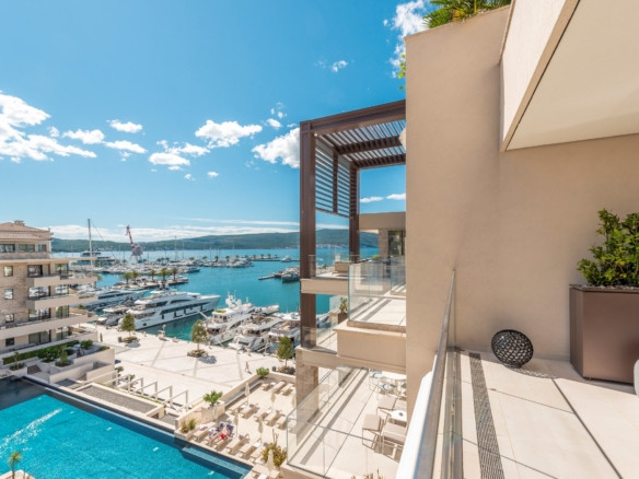 30 Tivat Porto Montenegro three bedroom penthouse apartment in Regent Pool Club Residence Baia